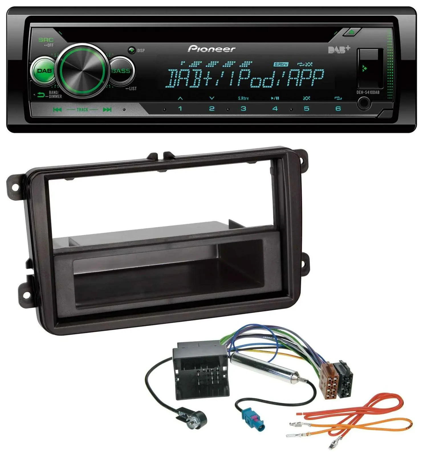 Pioneer USB MP3 DAB AUX CD Autoradio für VW Caddy Golf V VI Jetta ab 03