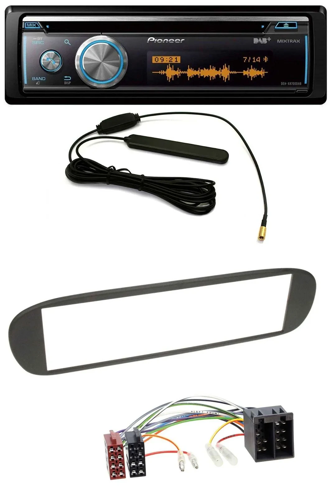 Pioneer CD USB Bluetooth DAB MP3 Autoradio für Fiat Barchetta (ab 1995)