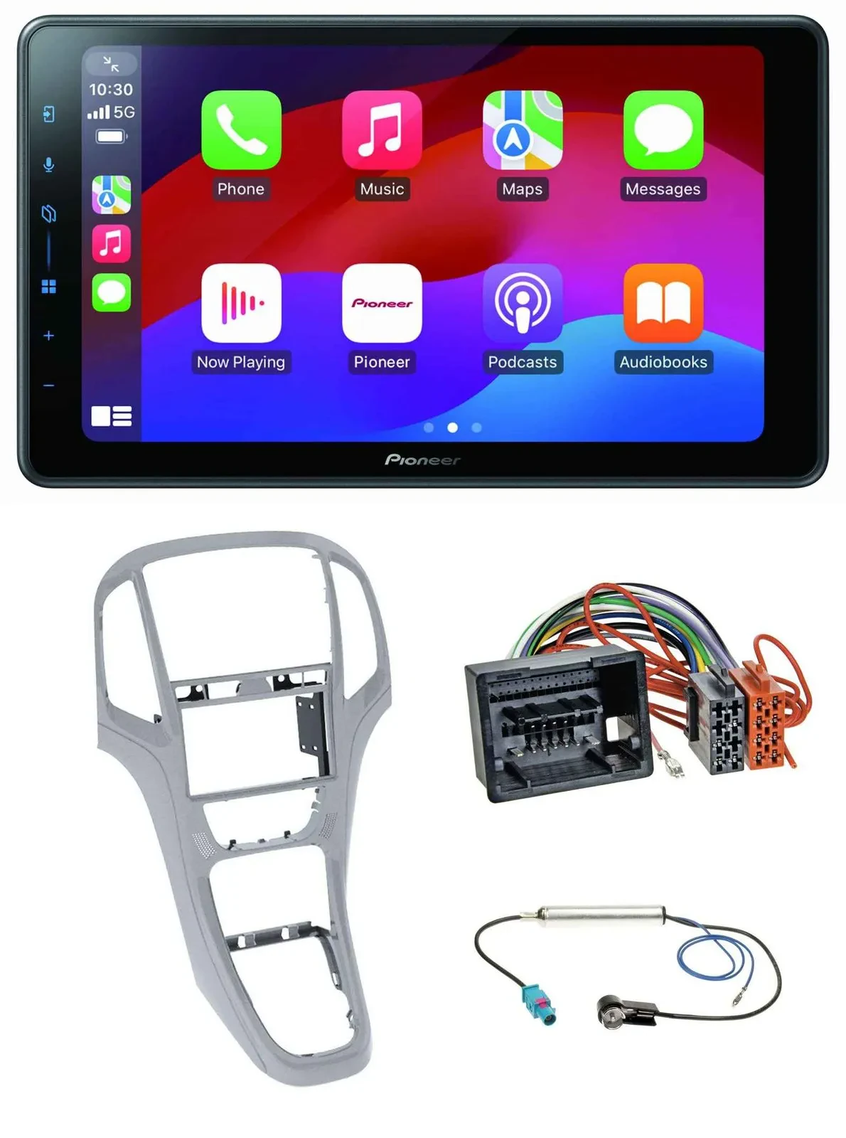 Автомагнитола для Opel Astra J Pioneer 2-DIN Bluetooth USB MP3 DAB платиновый серебристый