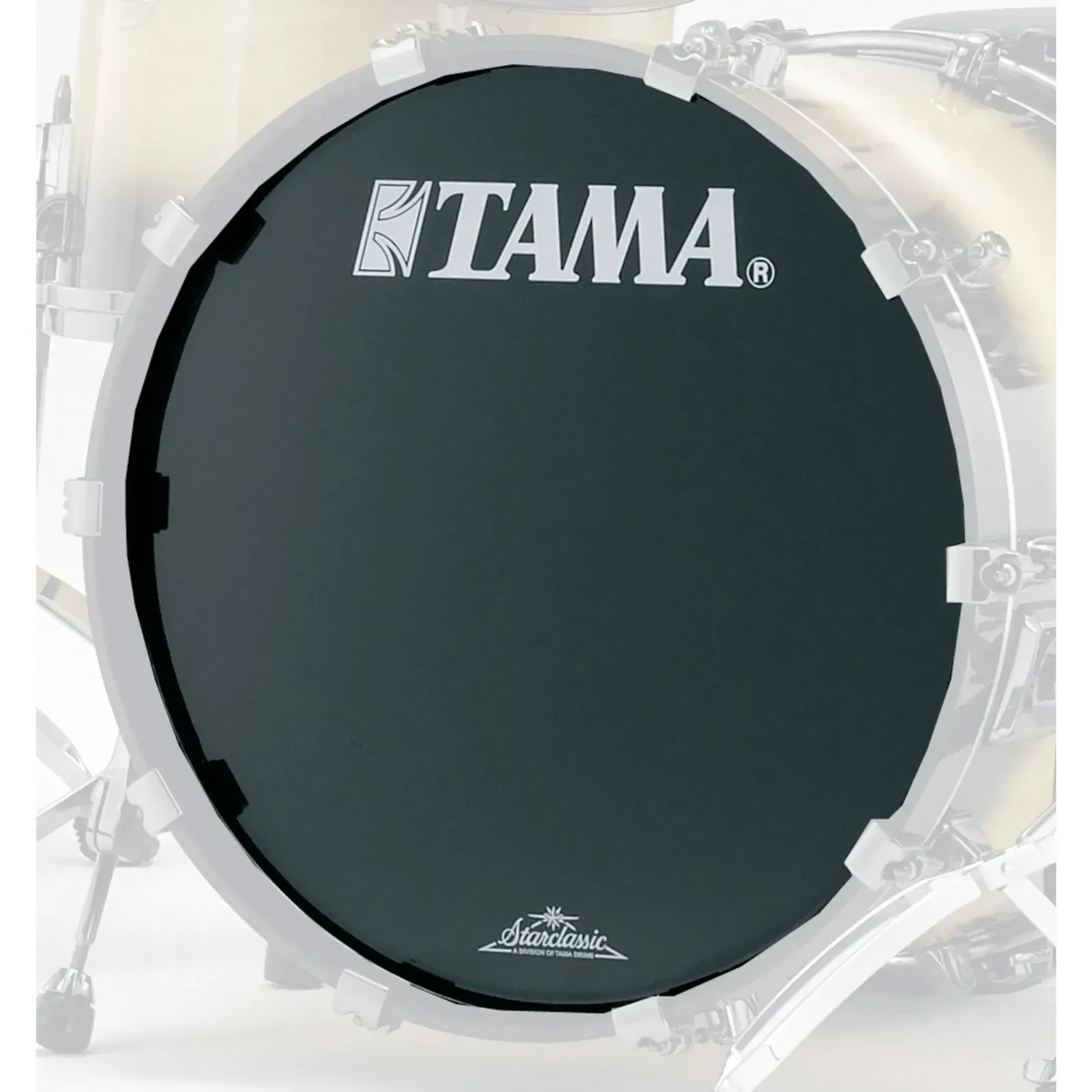 Пластик для бас-барабана Tama BK20BMTT 20", черный, резонансный, Starclassic Logo