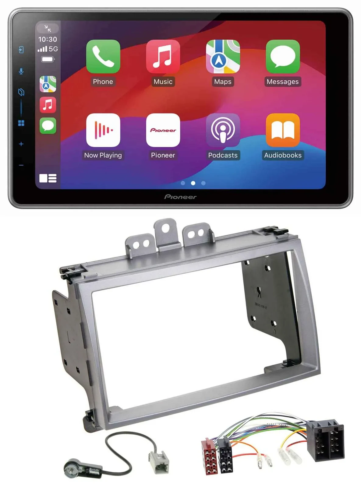 Автомагнитола для Hyundai i20 (2009–2012) Pioneer 2DIN, Bluetooth, DAB, USB, серебристая