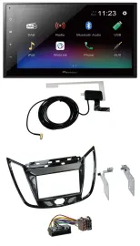 Автомагнитола Pioneer 2-DIN DAB MP3 Bluetooth USB для Ford C-Max/Kuga, черный (глянцевый)