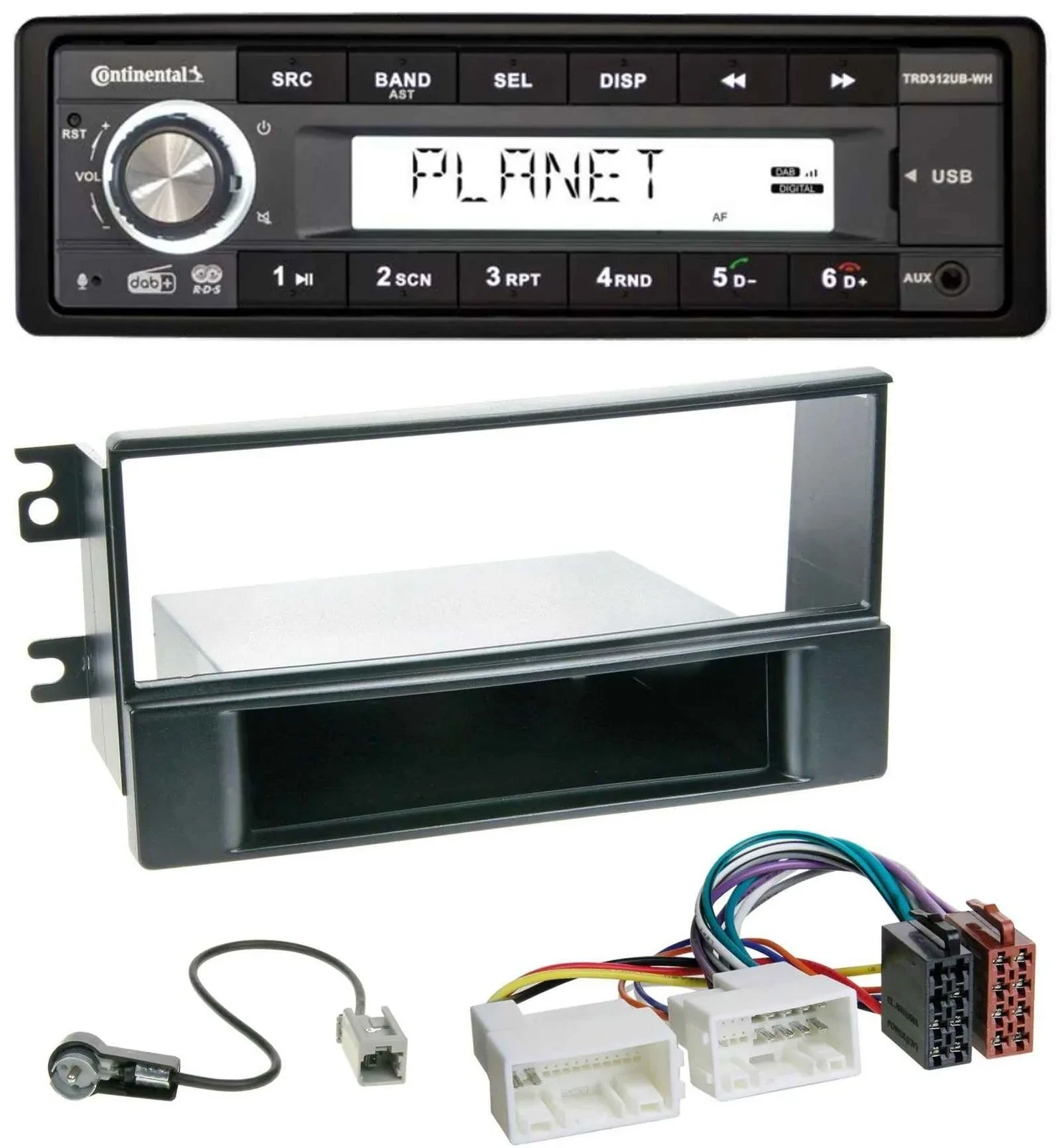 Continental USB 1DIN AUX DAB MP3 Autoradio für Kia Sportage II 08-10 neue Verkab