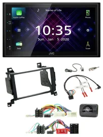 JVC DAB 2DIN Lenkrad Bluetooth USB Autoradio für Hyundai Santa Fe 2010-2012