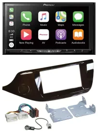 Pioneer 2DIN MP3 USB DAB DVD Bluetooth Autoradio für Kia Ceed ab 12 glänzend
