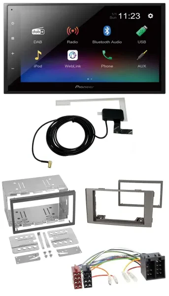 Pioneer DAB MP3 Bluetooth 2DIN USB Autoradio für Iveco Daily 2006-2014 silber