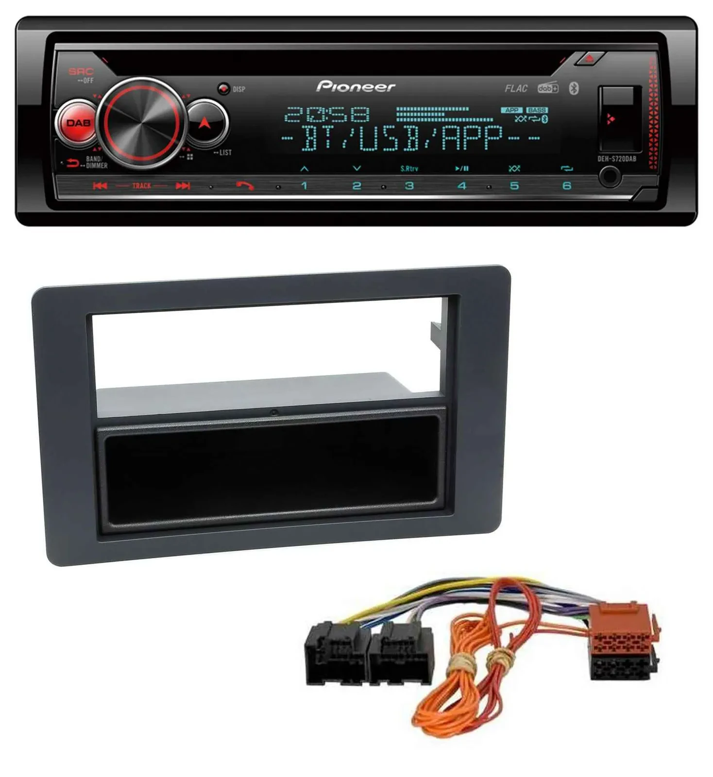 Pioneer MP3 DAB CD Bluetooth USB Autoradio für Saab 9.5 (ab 2005)