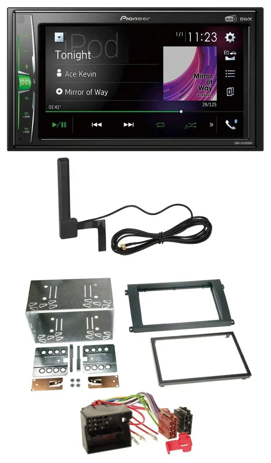 Автомагнитола для Porsche Cayenne 2007–2010 Pioneer 2DIN Bluetooth DAB MP3 AUX