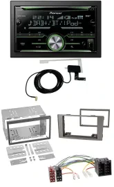 Автомагнитола Pioneer 2 DIN, CD, USB, MP3, Bluetooth, DAB, серебристая, для Iveco Daily 2006–2014