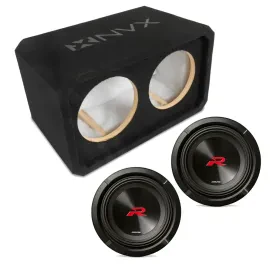 Сабвуфер для автомобиля NVX NE82S_R2W8D2 Dual 8", закрытый, 3/4" MDF, с 8" сабвуфером