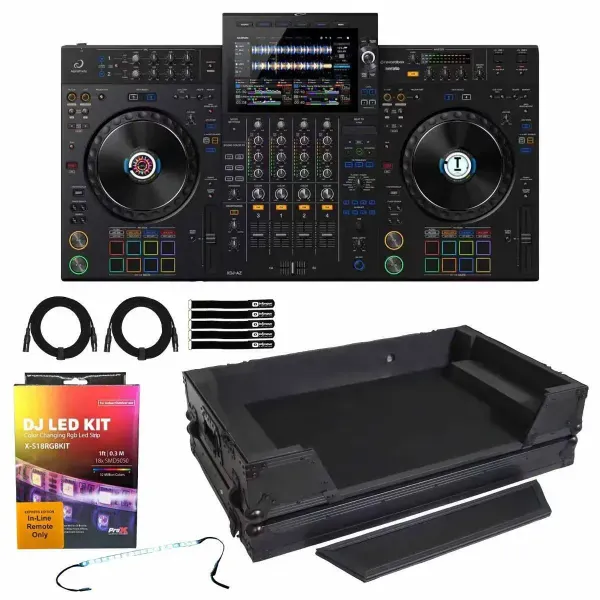 AlphaTheta XDJ-AZ All-in-One DJ Controller System w Black Case Package