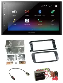 Pioneer USB Bluetooth DAB 2DIN MP3 Autoradio für Ford S-Max Mondeo ab 2007 Profi