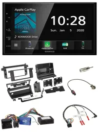 Kenwood Bluetooth Lenkrad DAB USB 2DIN Autoradio für BMW 3er E46 02-06 1 Schalte
