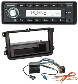 Continental USB MP3 AUX 1DIN Autoradio für VW Passat 05-10 Polo 09-14 Scirocco a