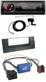 Pioneer MP3 AUX CD DAB USB Autoradio für BMW 5er E39 X5 E53 Aktivsystem Rundpin