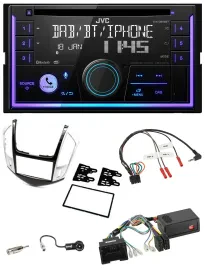 JVC Lenkrad USB 2DIN DAB Bluetooth CD Autoradio für Chevrolet Cruze 2011-2016 si