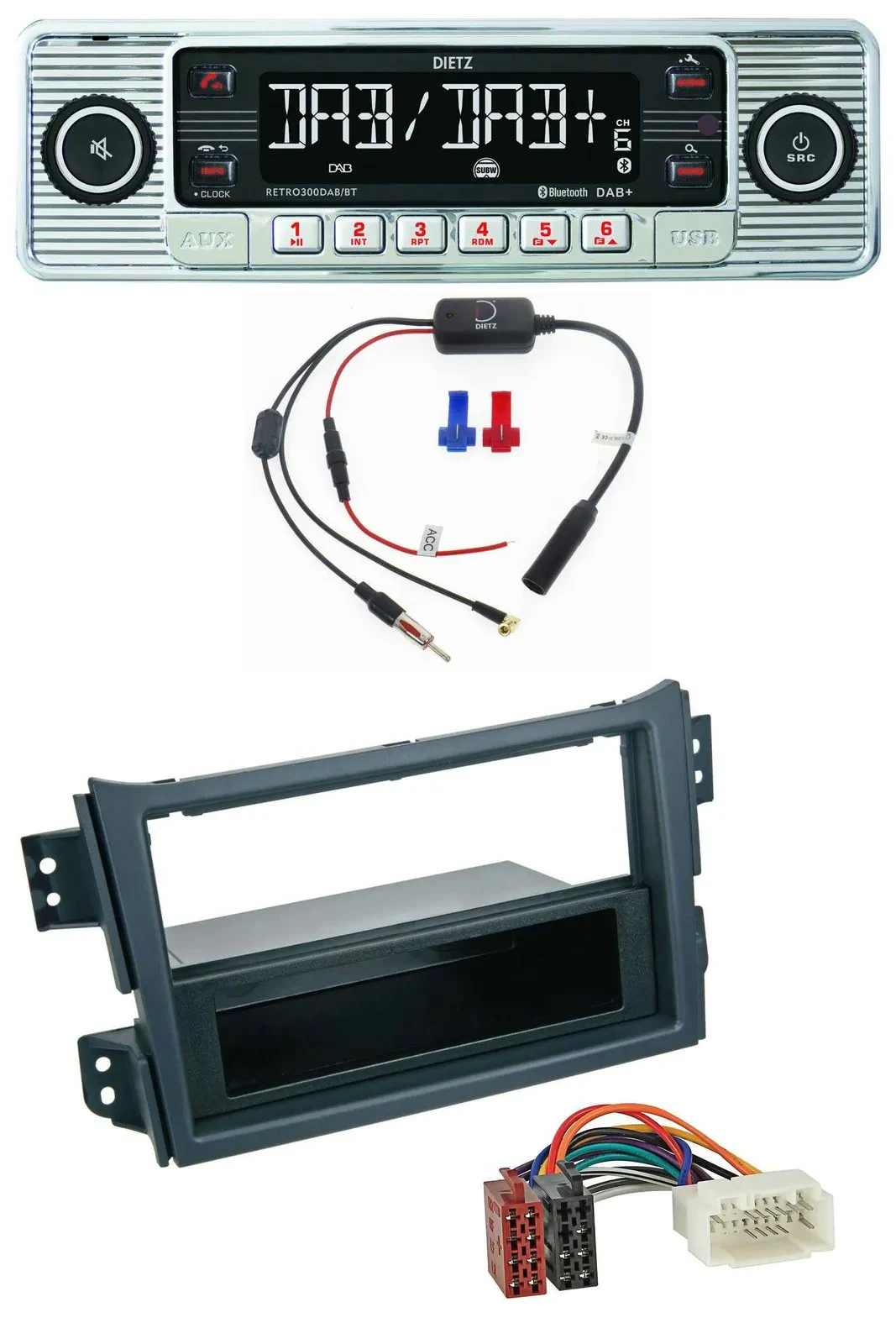 Dietz DAB USB MP3 Bluetooth Autoradio für Opel Agila B 2008-2014 Suzuki Splash