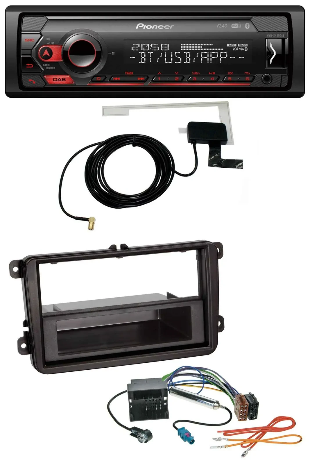 Pioneer DAB USB MP3 Bluetooth Autoradio für Skoda Praktik / Superb / Yeti