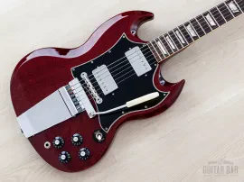 1969 Gibson SG Standard Vintage Guitar w/ Case, Pre-T Top Patent Sticker Pickups