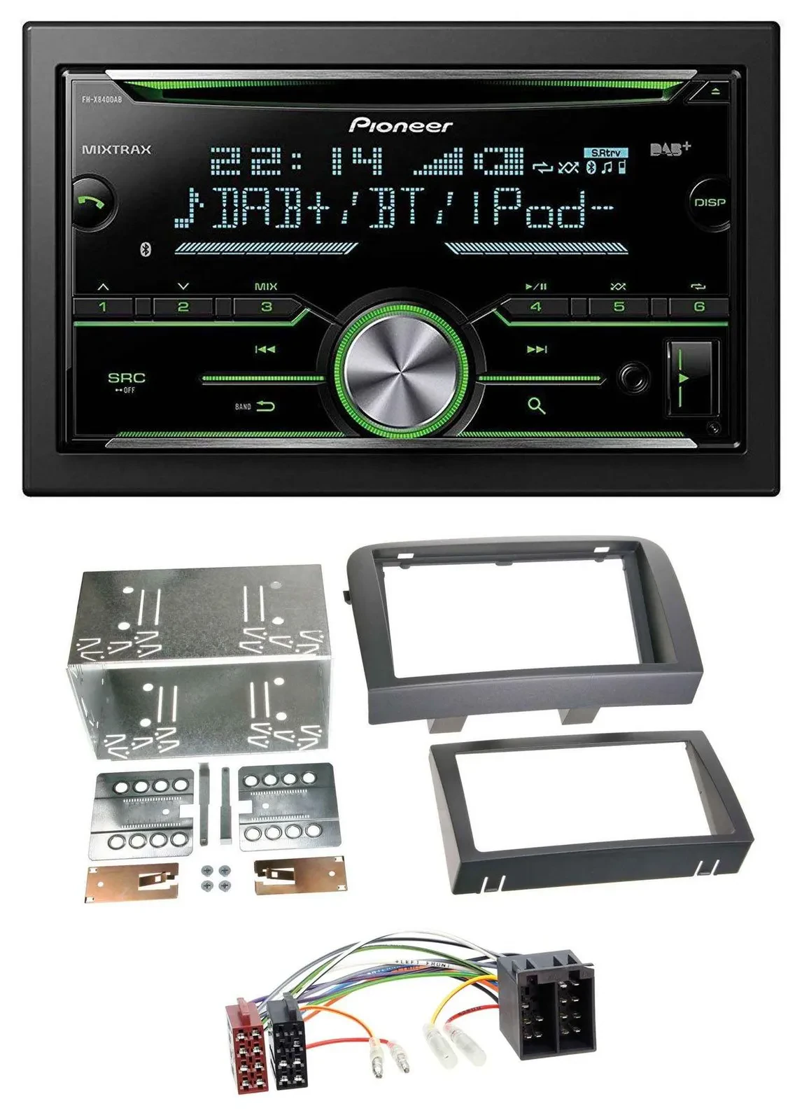 Pioneer Bluetooth MP3 DAB 2DIN USB CD Autoradio für Fiat Croma (ab 2005)