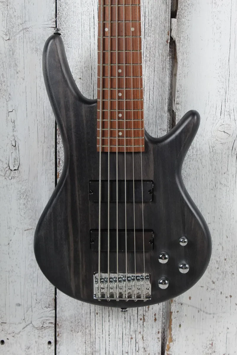 Ibanez Gio SR206 Bass 6 String Electric Bass Guitar Transparent Gray Flat