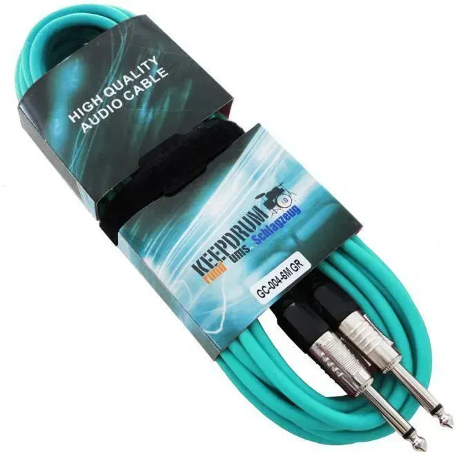 Инструментальный кабель keepdrum GC-004 GR Green 6 м