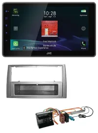 JVC DAB MP3 Bluetooth USB Autoradio für Peugeot 308 07-09 dunkelsilber