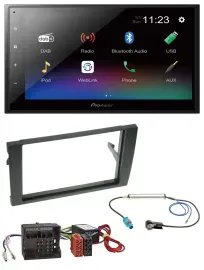 Pioneer USB Bluetooth DAB 2DIN MP3 Autoradio für Audi A4 B7 04-08 Aktivsystem MO