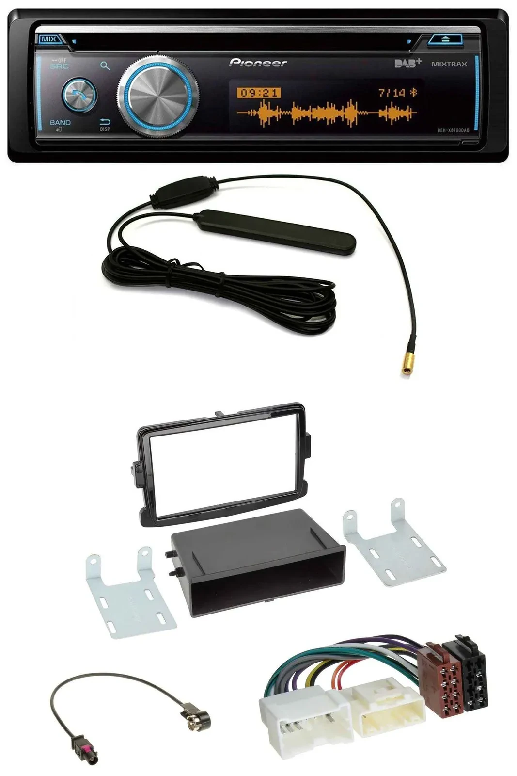 Автомагнитола Pioneer CD USB Bluetooth DAB MP3 для Dacia Lodgy, Sandero, Opel Vivaro