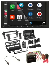 Автомагнитола JBL 2DIN, DAB, Bluetooth, USB, MP3, для BMW 3 Series (2002–2006), под 5-кнопочную панель