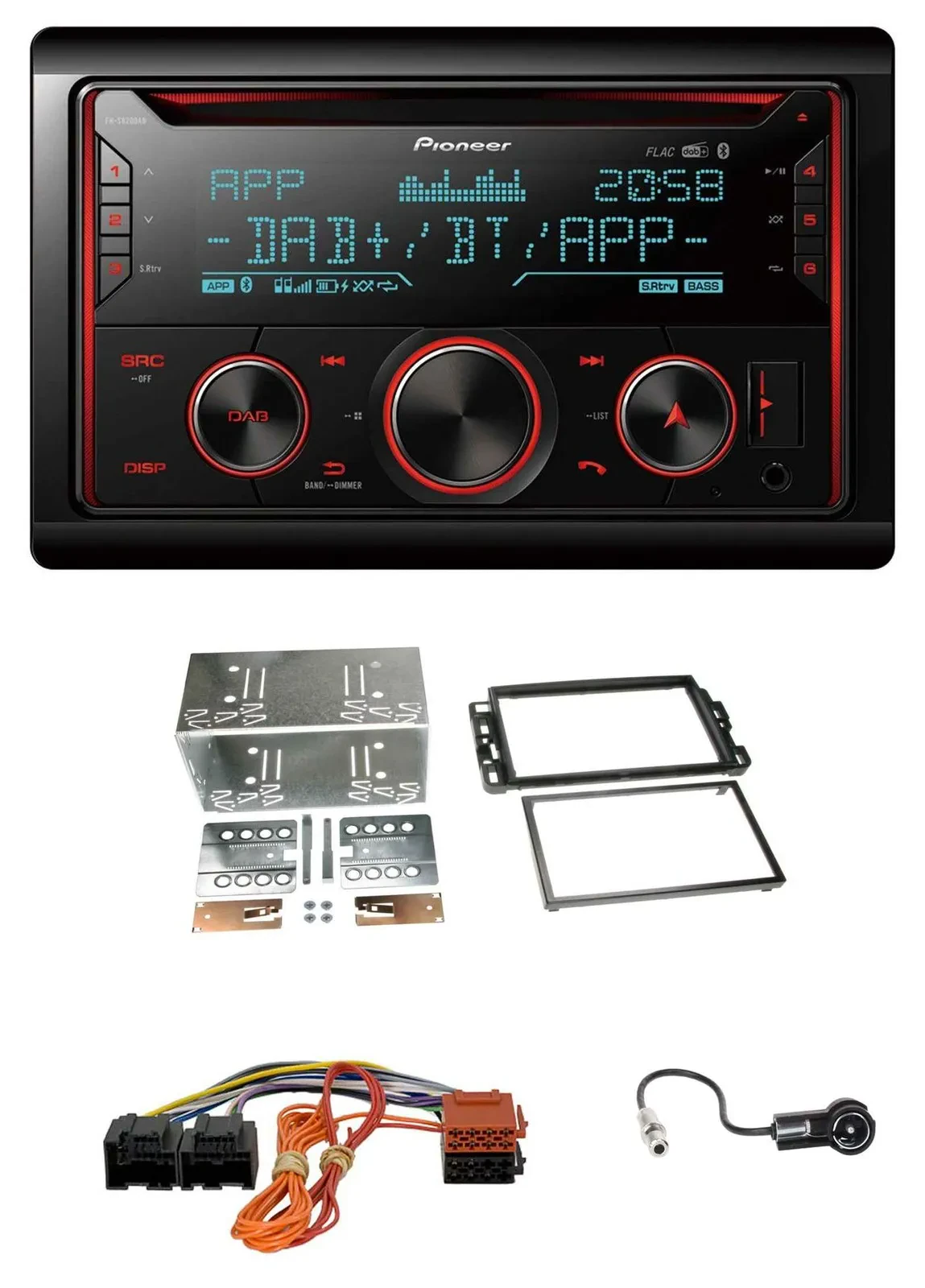 Pioneer 2DIN DAB MP3 Bluetooth USB CD Autoradio für Cadillac BLS (2006-2010)