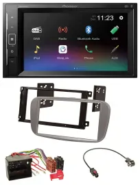 Автомагнитола Pioneer 2-DIN DAB MP3 Bluetooth USB для Ford Mondeo (2007–2014), S-Max, серебристая