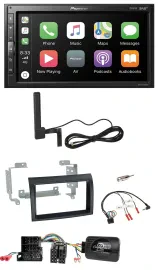 Pioneer USB 2DIN Bluetooth DAB Lenkrad Autoradio für Citroen Peugeot Fiat schwar