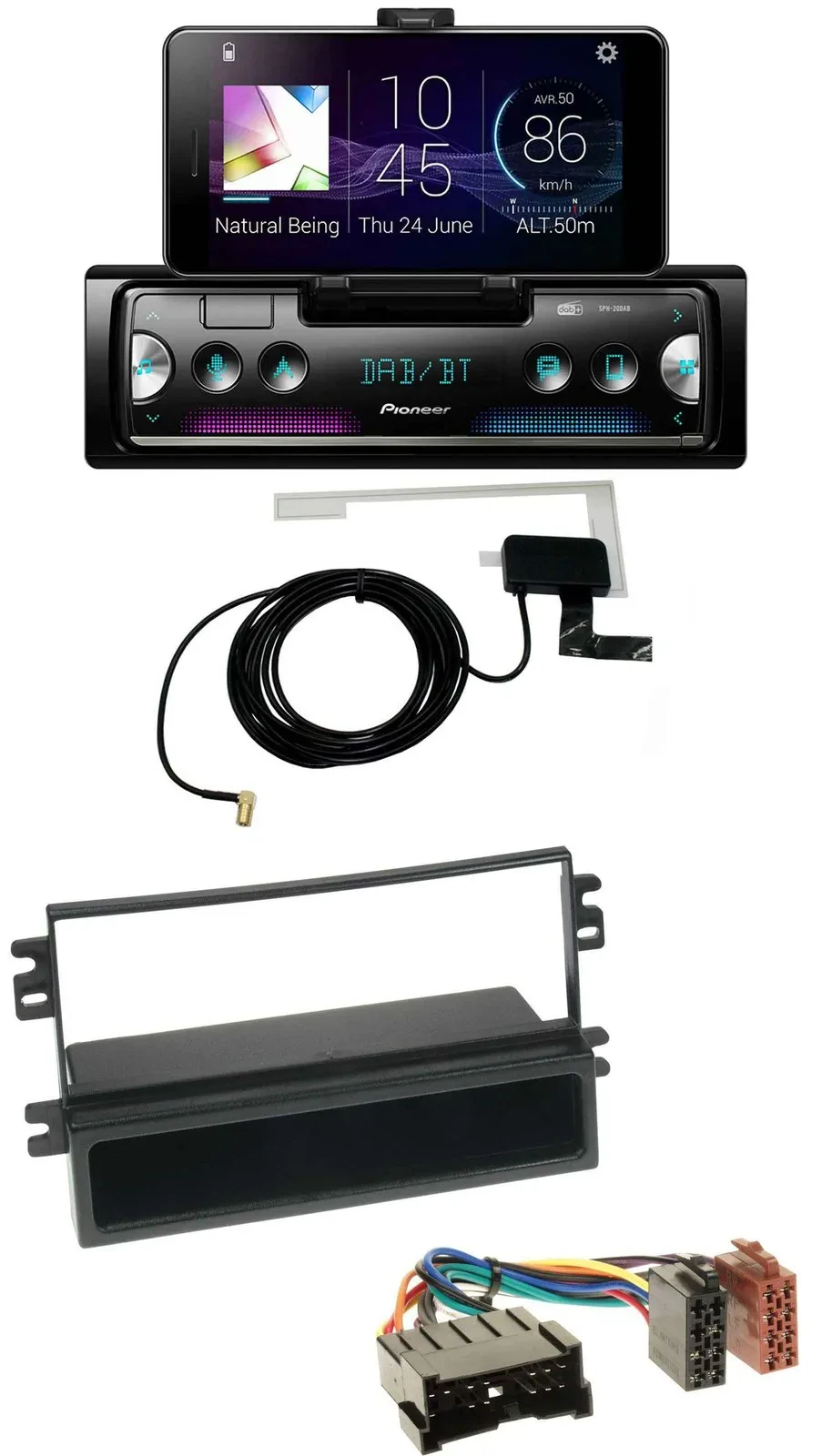 Pioneer DAB Bluetooth MP3 USB Autoradio für Kia Carens II (2004-2006)