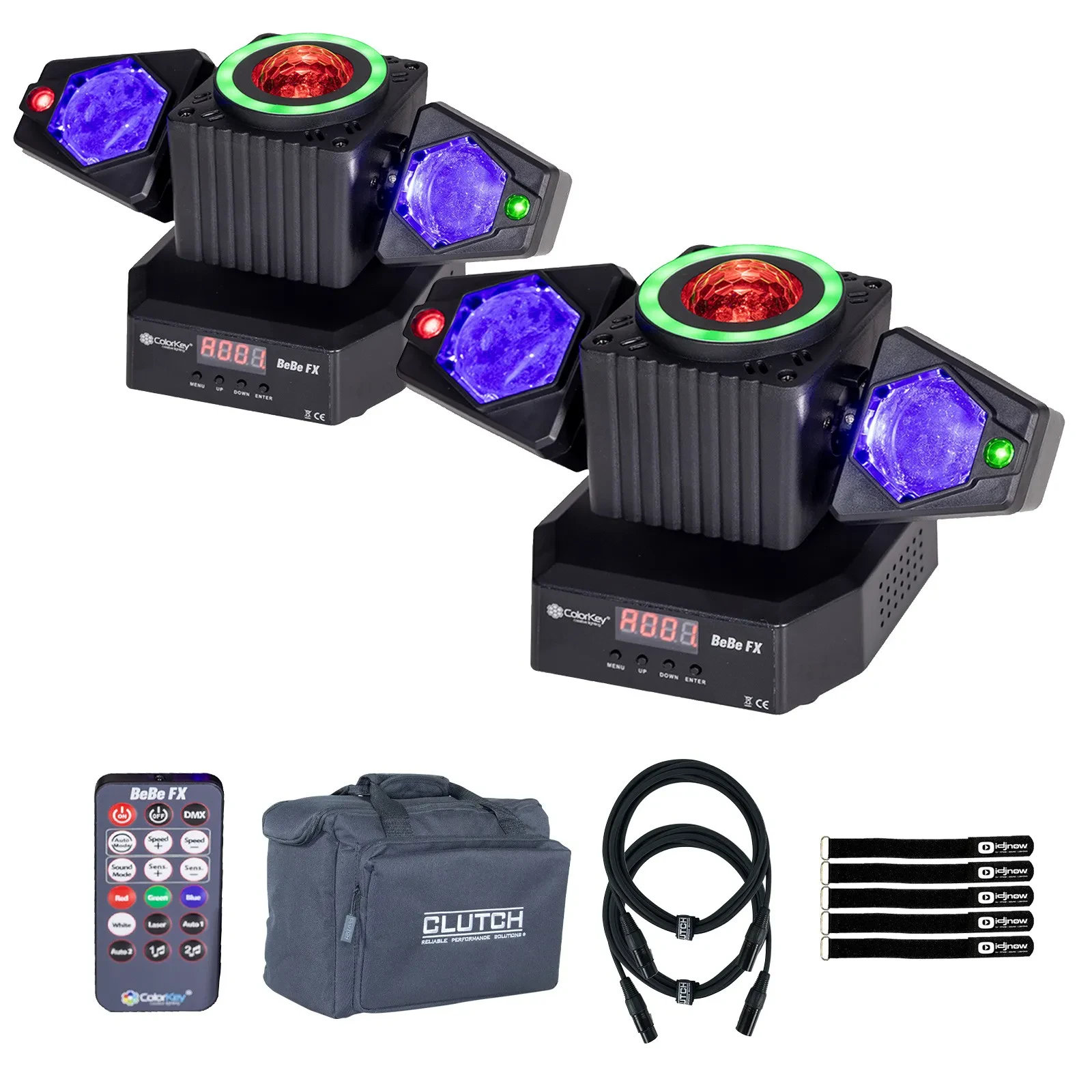 Светодиодный прибор ColorKey CKU-1077 BeBe FX с аксессуарами (пара)