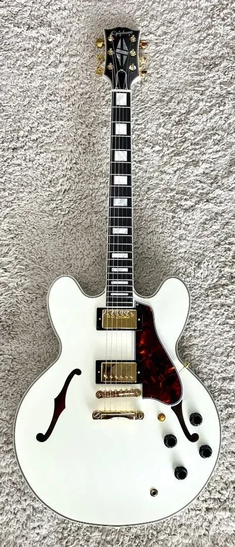 Электрогитара Epiphone 1959 Reissue ES-355 полуакустическая, Classic White, с кейсом