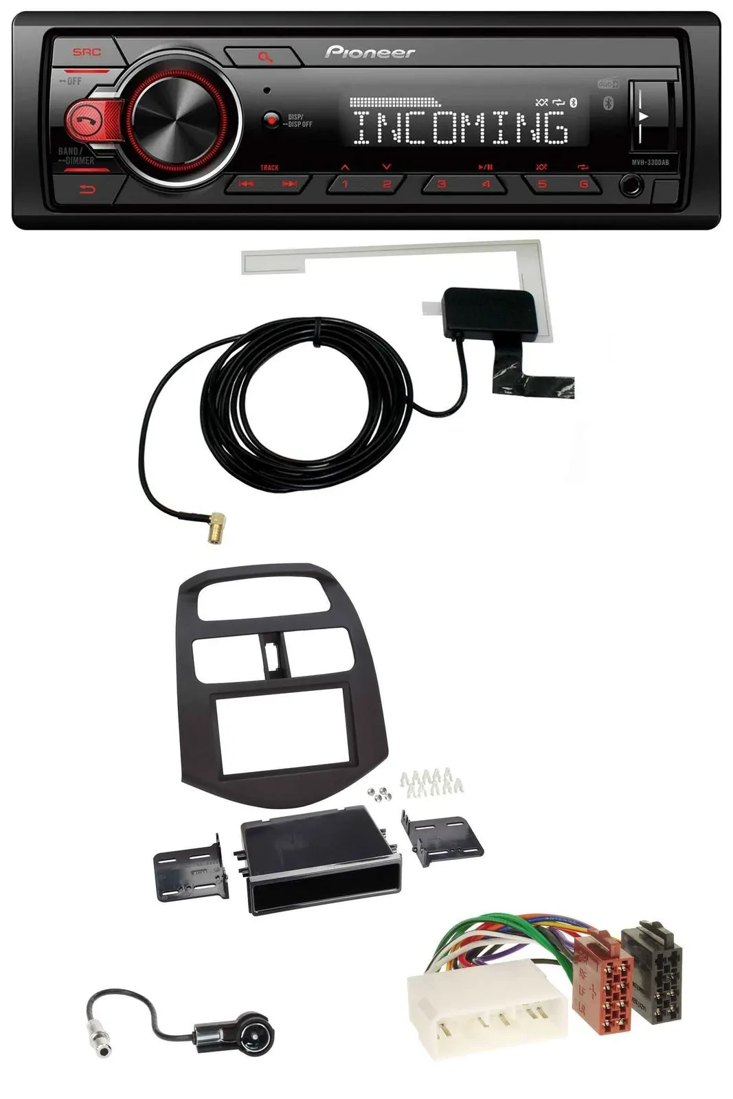Pioneer MP3 AUX CD DAB USB Autoradio für Chevrolet Spark (KLM 2012-2013)