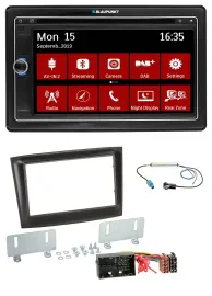 Blaupunkt Bluetooth DAB 2DIN USB DVD MP3 Autoradio für Fiat Doblo ab 2015 schwar