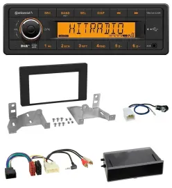 Continental 1DIN DAB MP3 AUX USB Autoradio für Toyota Aygo AB7 ab 2022 mattschwa