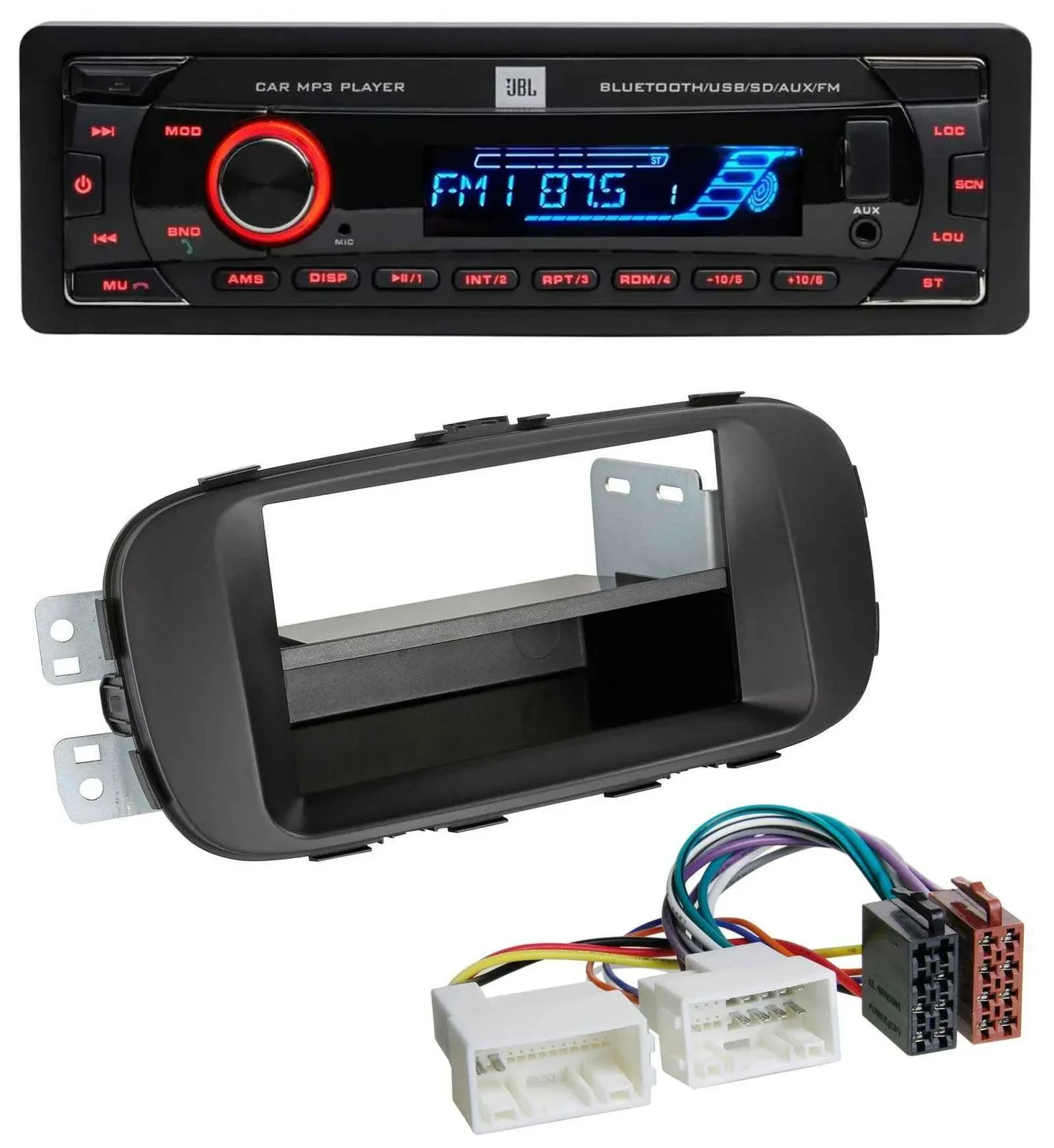 JBL AUX MP3 USB Bluetooth SD Autoradio für Kia Soul (PS ab 2014) schwarz