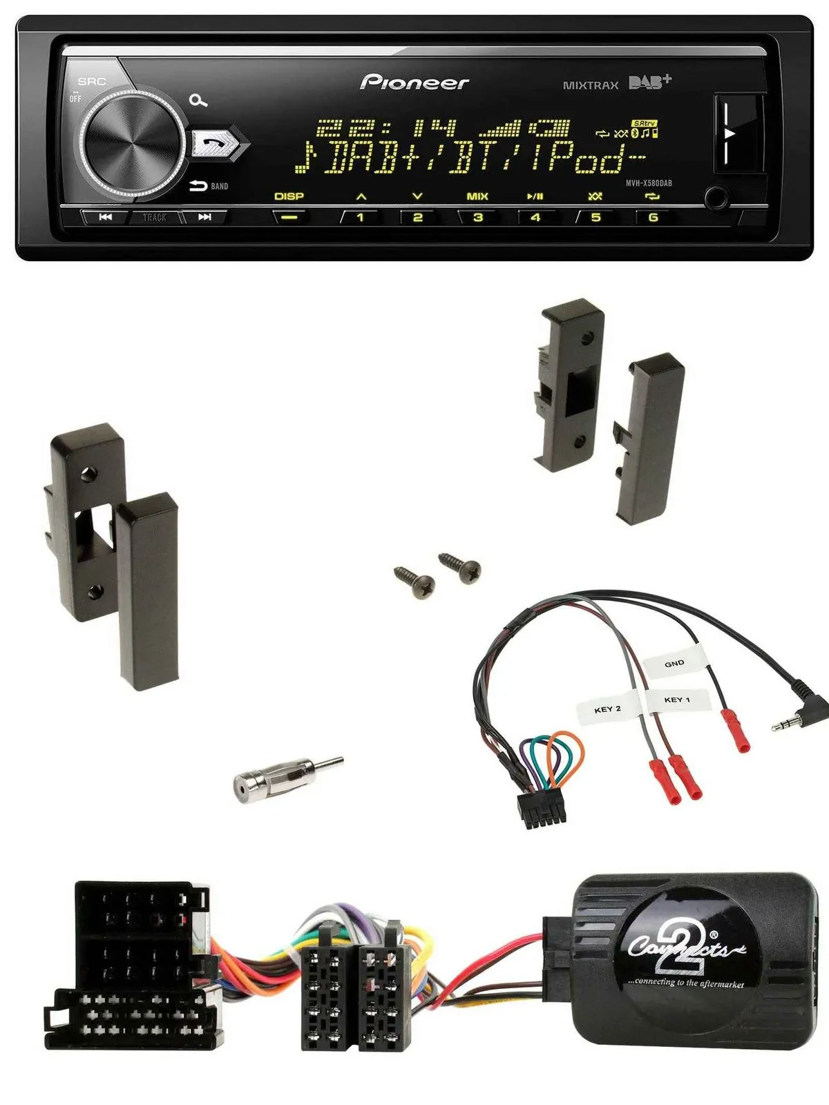 Автомагнитола для Audi A3 8L (1996–2000) Pioneer Bluetooth USB DAB