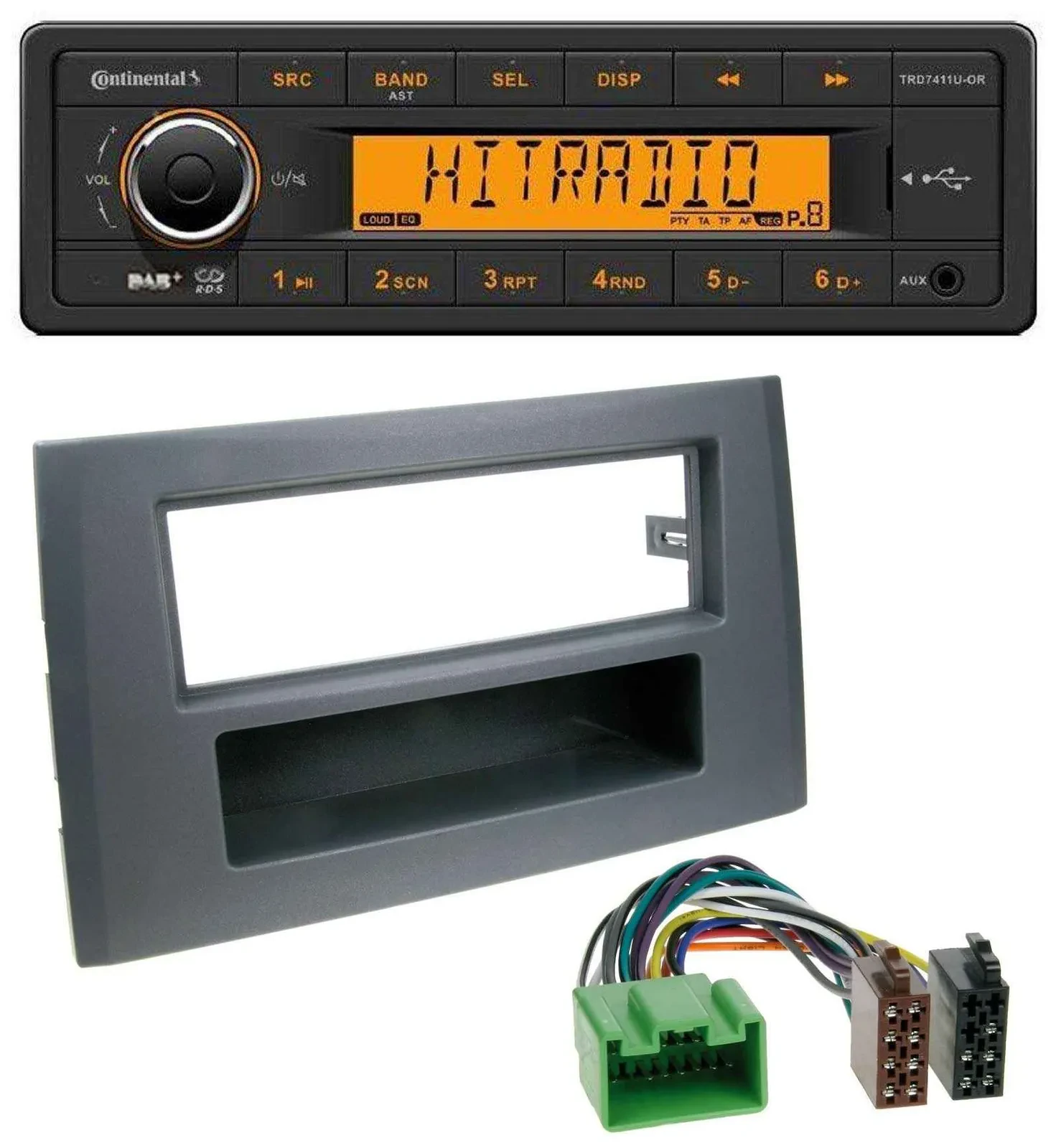 Continental 1DIN DAB MP3 AUX USB Autoradio für Volvo XC90 (16 Pin, 2002-2014)