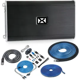 NVX VAD27001 Monoblock Amplifier + XKIT02 Premium OFC Amplifier Wiring Kit