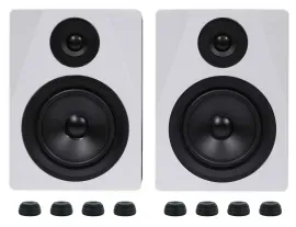 (2) Rockville APM5W 5.25" 250w Powered USB Studio Monitors + Isolation Feet Pads