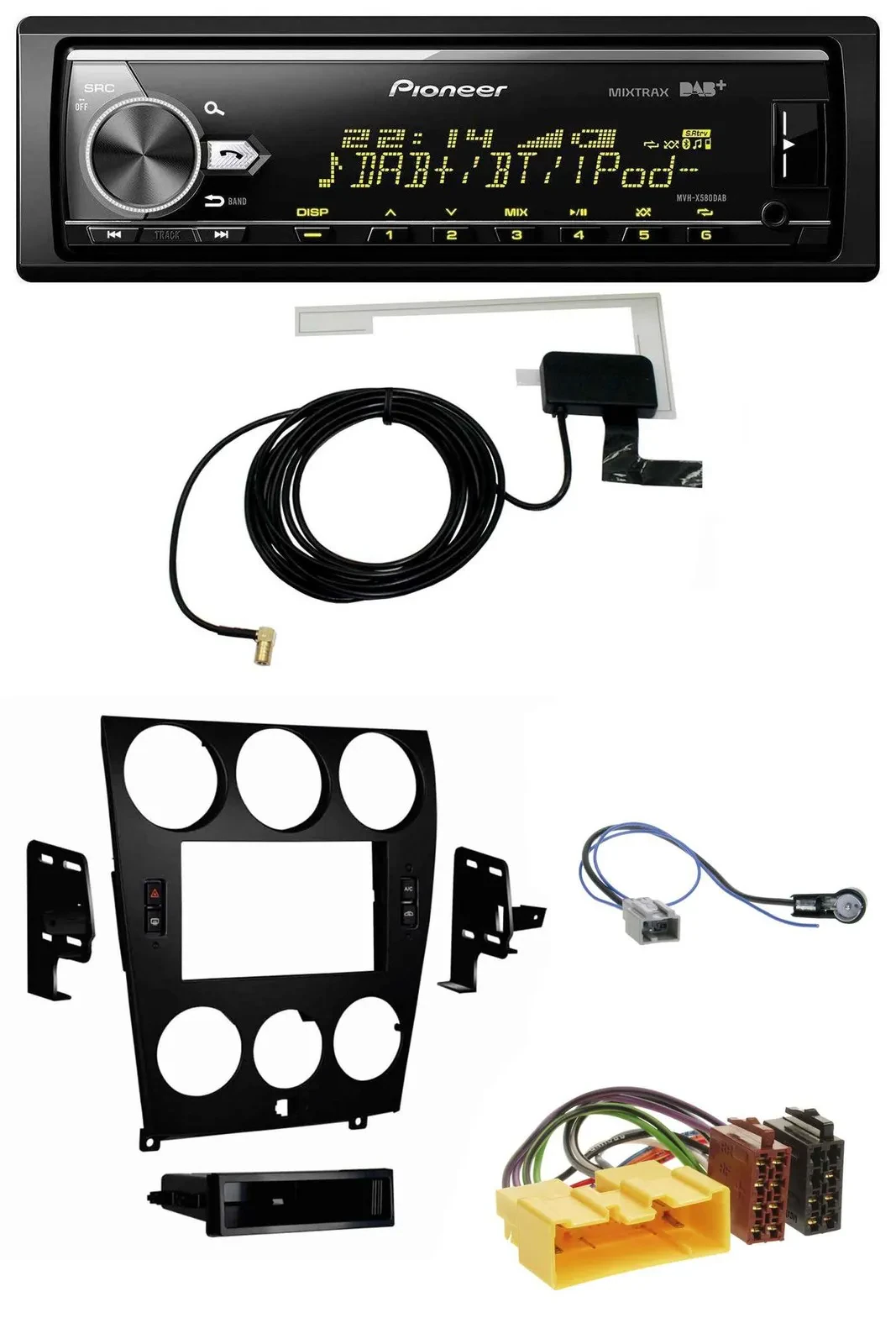 Автомагнитола для Mazda 6 (2006–2008) Pioneer Bluetooth, DAB, USB, MP3