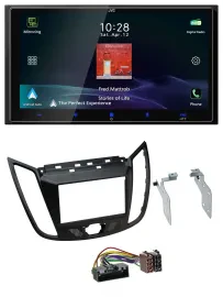 Автомагнитола JVC 2DIN USB Bluetooth DAB MP3 для Ford Kuga (DM2, с 2013)