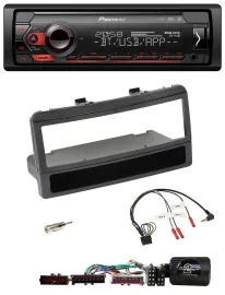 Pioneer Lenkrad USB DAB Bluetooth Autoradio für Ford Focus Escort Fiesta schwarz