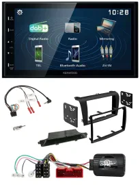 Kenwood 2DIN Bluetooth Lenkrad USB DAB Autoradio für Mazda 3 2003-2009 schwarz