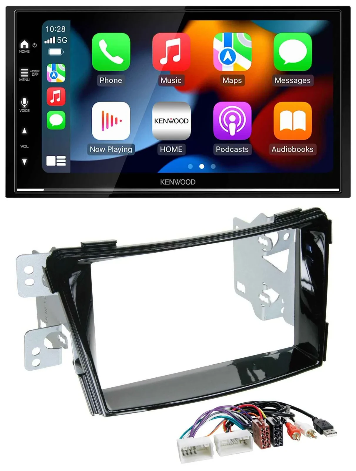 Автомагнитола для Hyundai i40 Kenwood 2DIN DAB, USB, Bluetooth, MP3, черный (глянцевый)