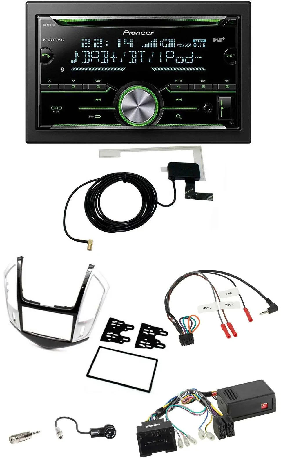 Автомагнитола Pioneer 2DIN CD/USB Bluetooth DAB для Chevrolet Cruze